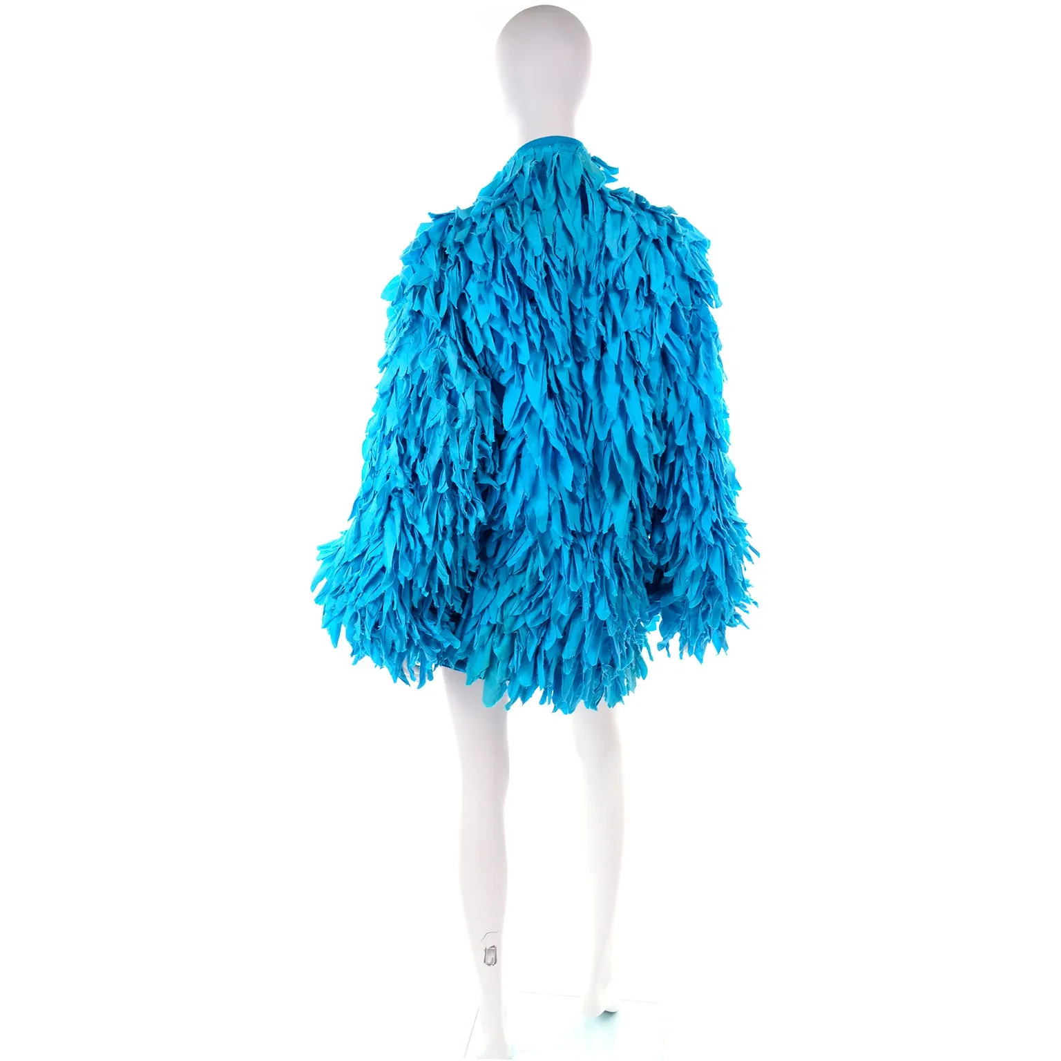 1982 Space Island Light Industries Rare Blue Fringe Jacket or Jumpsuit