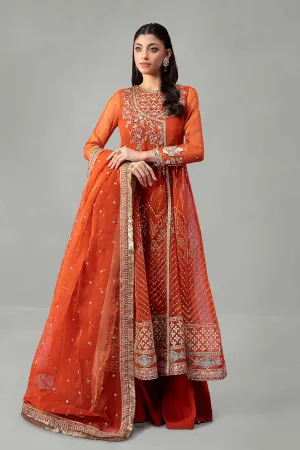 3 Piece Embroidered Organza Suit | SF-W24-19