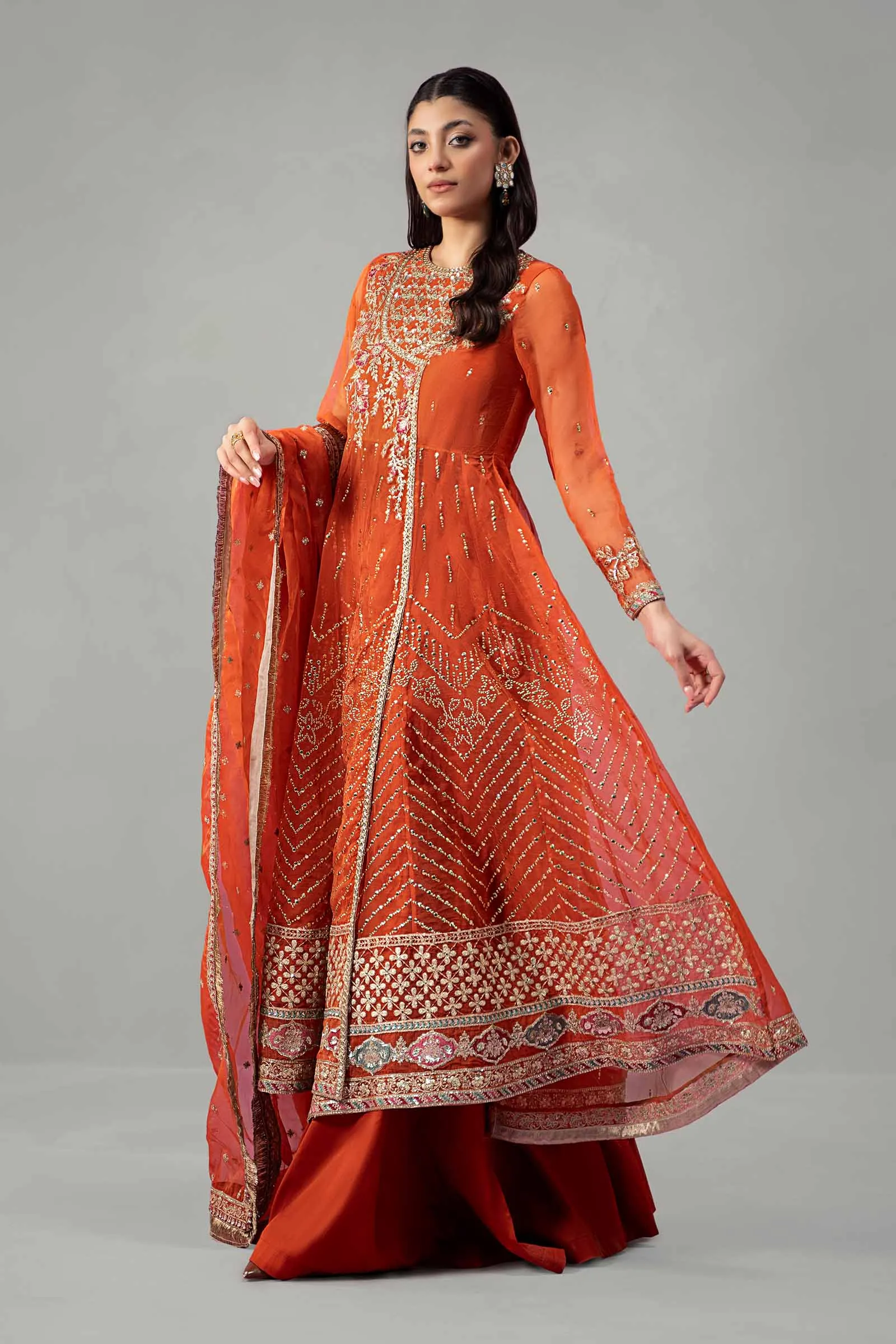 3 Piece Embroidered Organza Suit | SF-W24-19