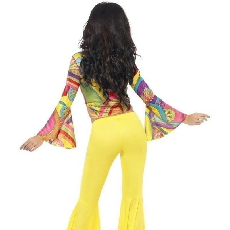 70s Groovy Babe Costume Adult Yellow with Black