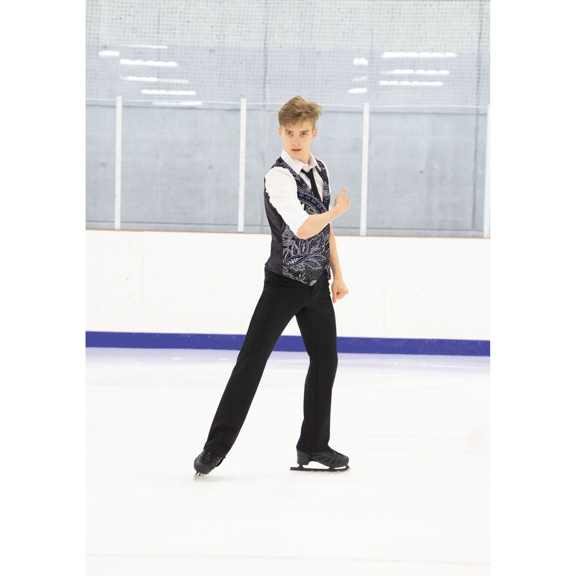 828 Competition Figure Skating Men's Paisley Brocade Vest