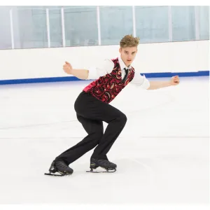 832 Competition Figure Skating Men's Red Carpet Vest