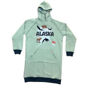 Alaska Map and Animals Sleep Hoodie