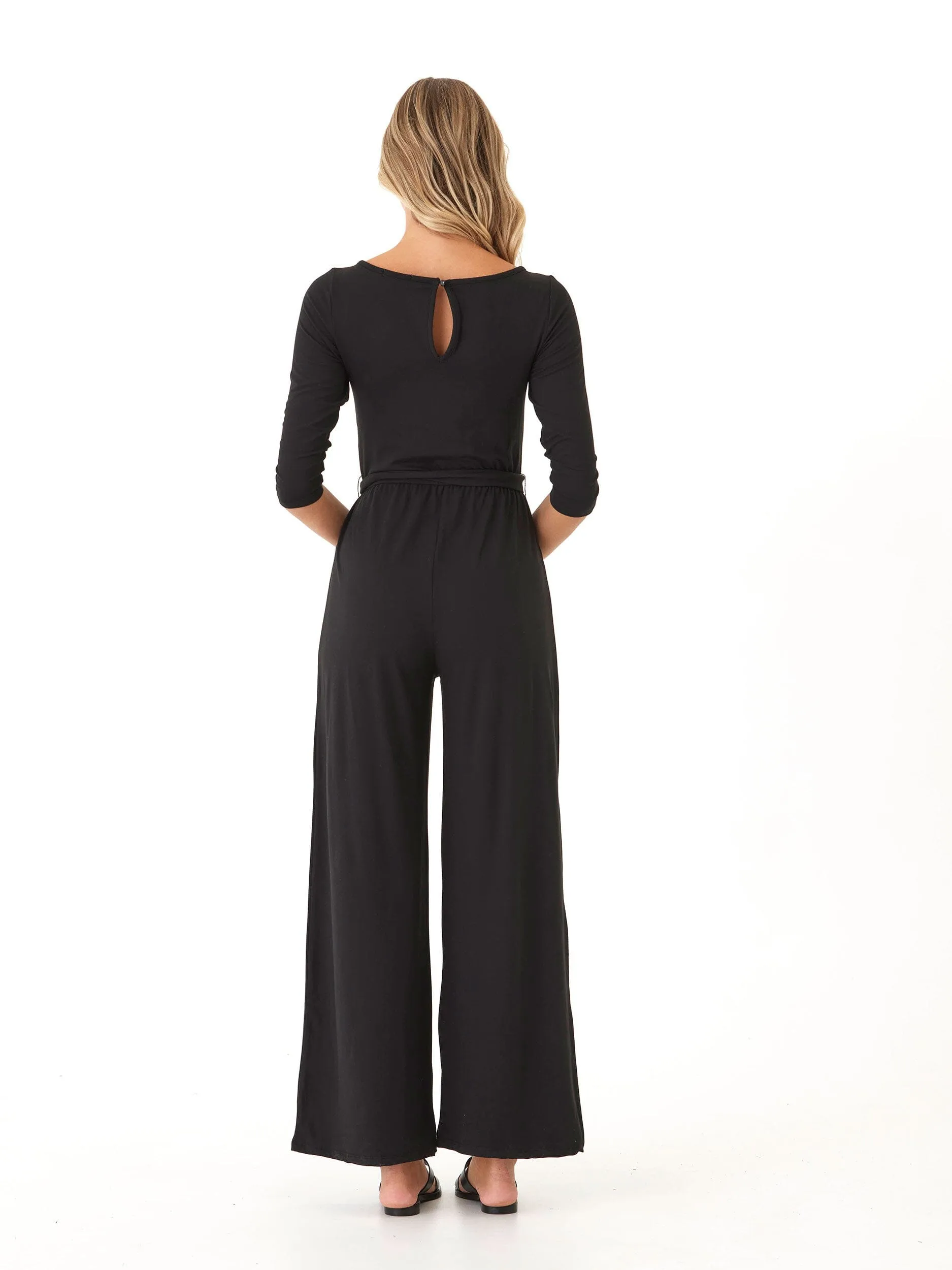 Amaya Luxe Jersey Boatneck Jumpsuit