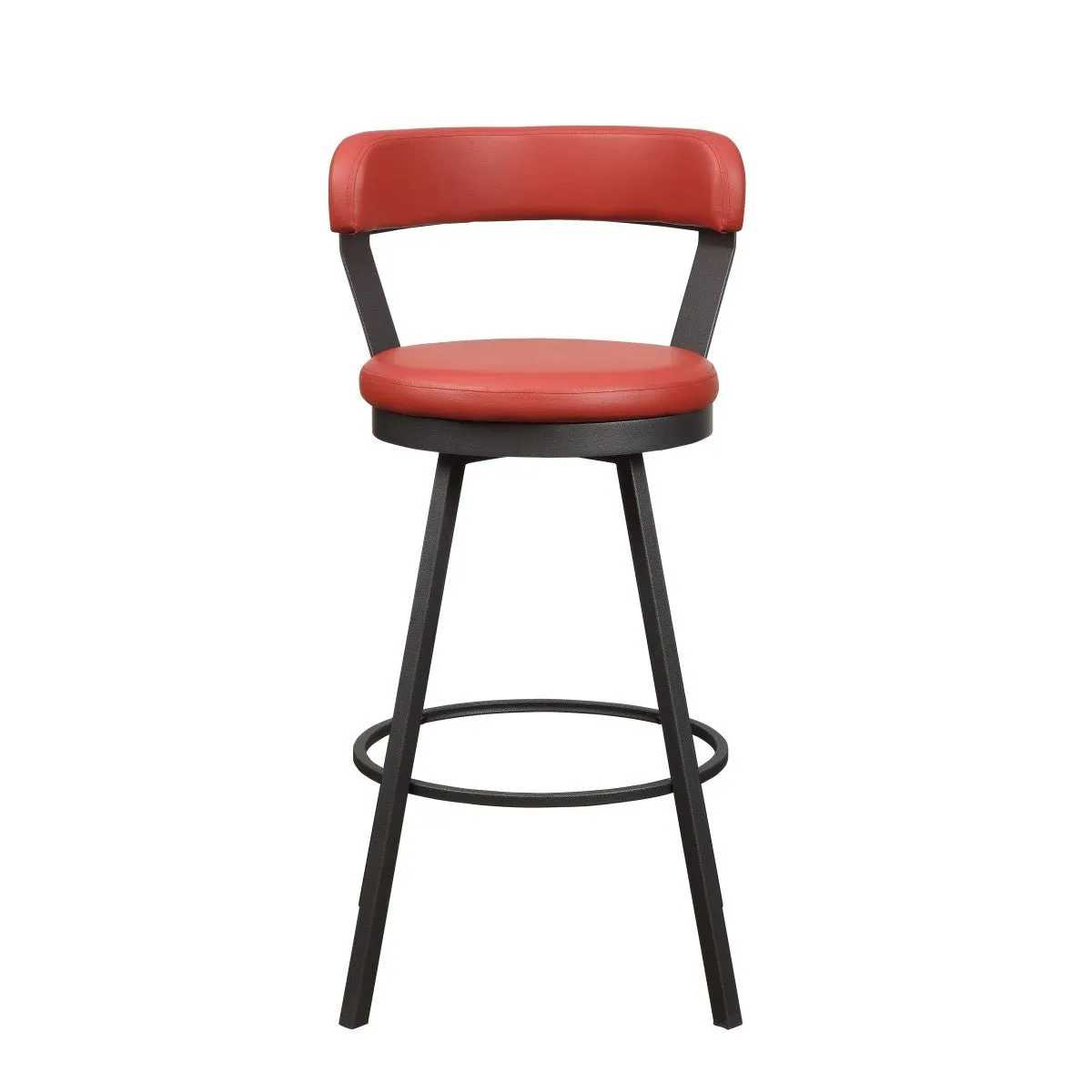 Appert Collection Swivel Pub Height Chair, Red - Set of 2