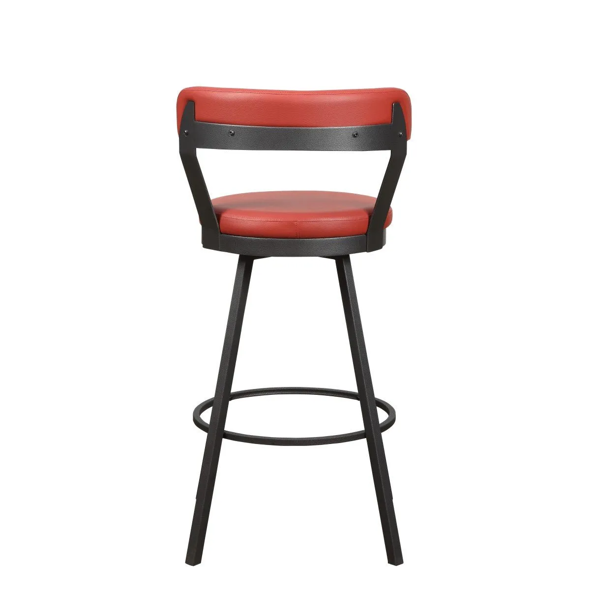 Appert Collection Swivel Pub Height Chair, Red - Set of 2