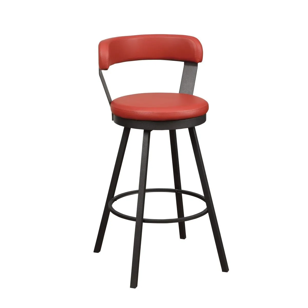 Appert Collection Swivel Pub Height Chair, Red - Set of 2