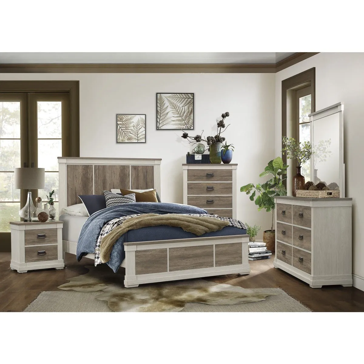 Arcadia Dresser White/Weathered Grey