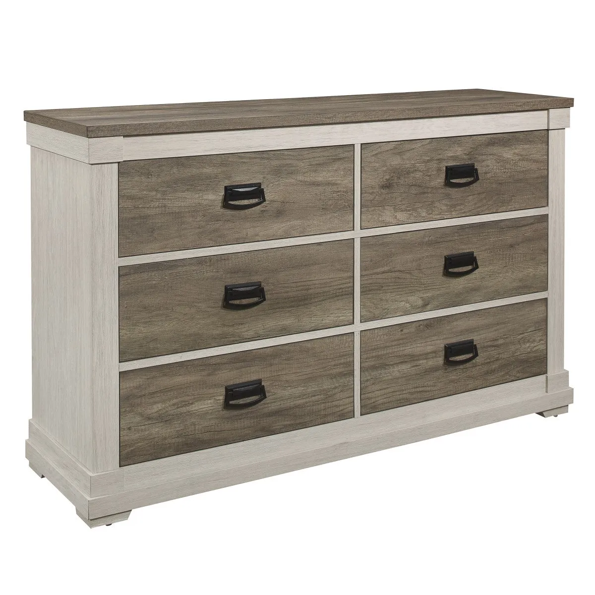 Arcadia Dresser White/Weathered Grey