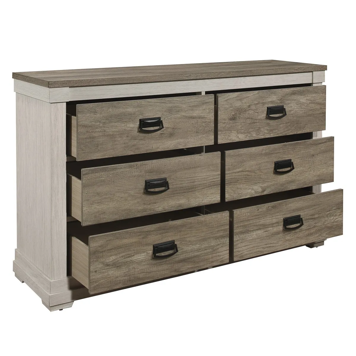 Arcadia Dresser White/Weathered Grey