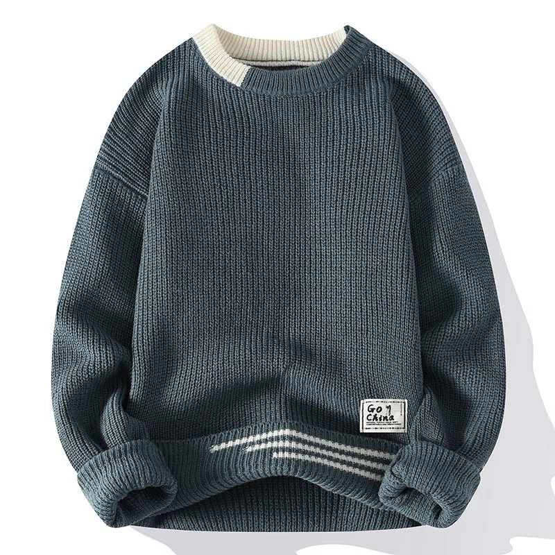 Autumn And Winter New Sweater Men's Simple Casual Round Neck