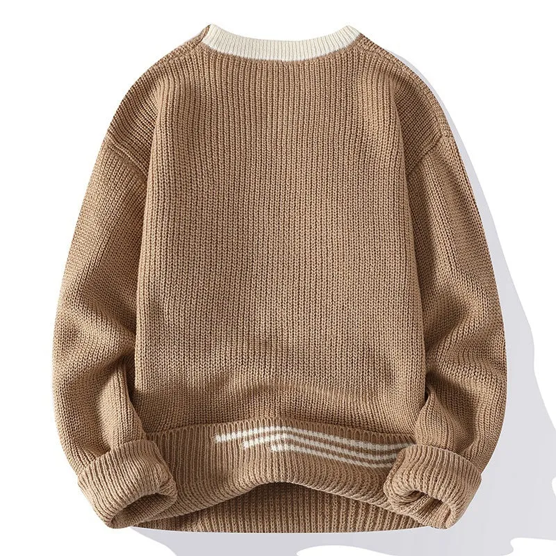 Autumn And Winter New Sweater Men's Simple Casual Round Neck