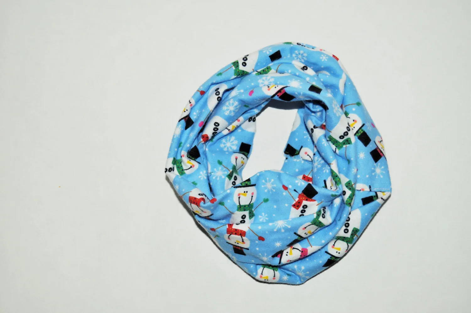 Baby/Toddler infinity scarf, snowman infinity scarf, soft baby scarf, trendy baby scarf,holiday scarf,unisex baby scarf