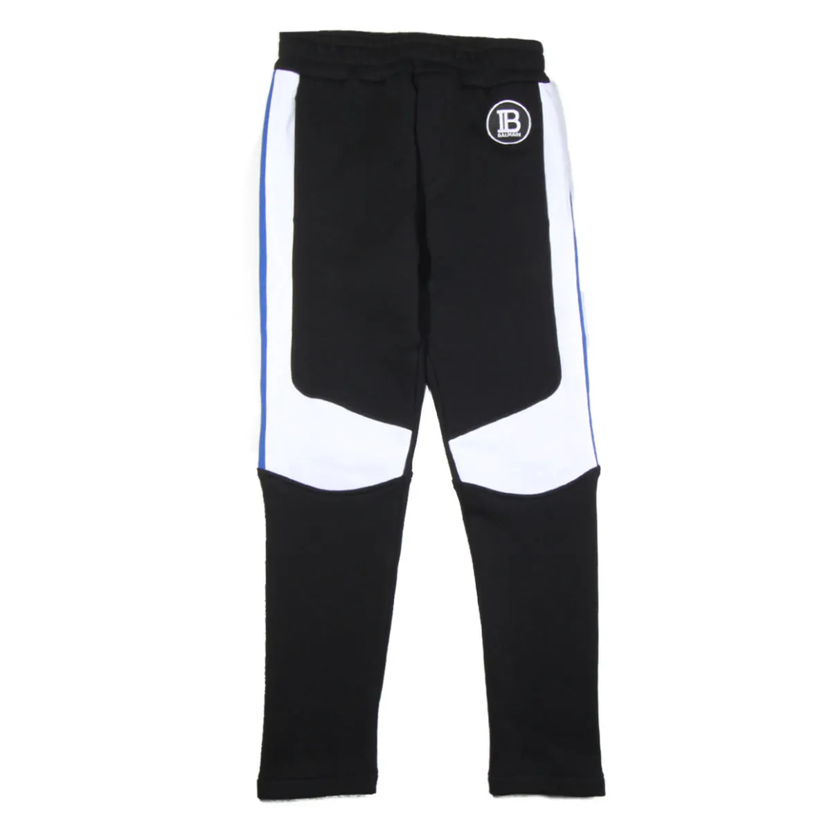 Balmain Kids Black Logo Patch Trousers