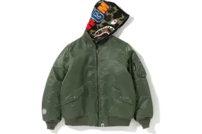 BAPE 1ST CAMO SHARK HOODIE JACKET GREEN