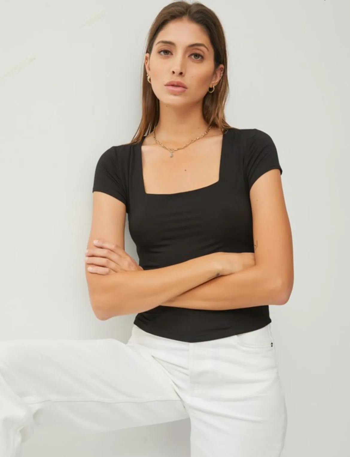 Be Cool Square Neck Tee