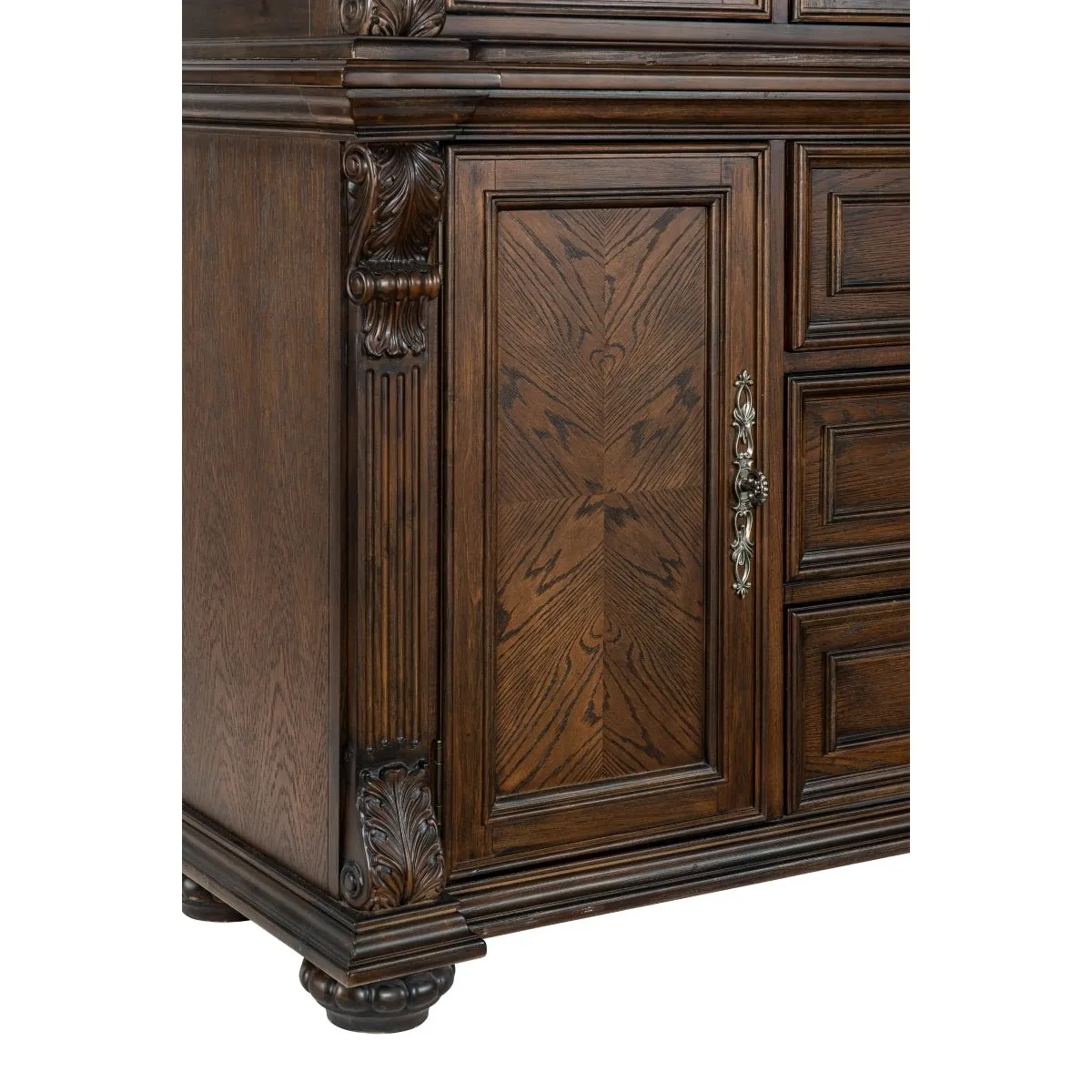 Bergen Collection Dark Oak Buffet & Hutch