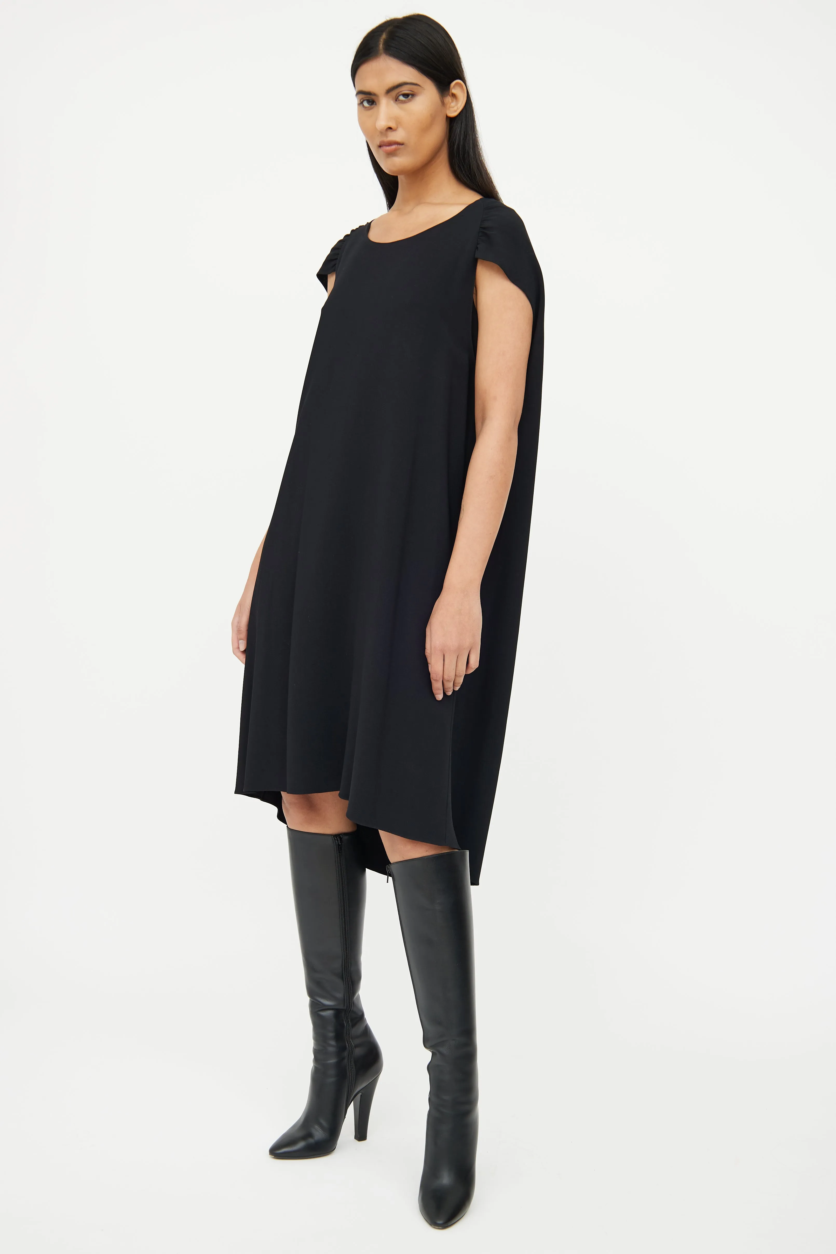 Black Dada Cape Sleeve Dress