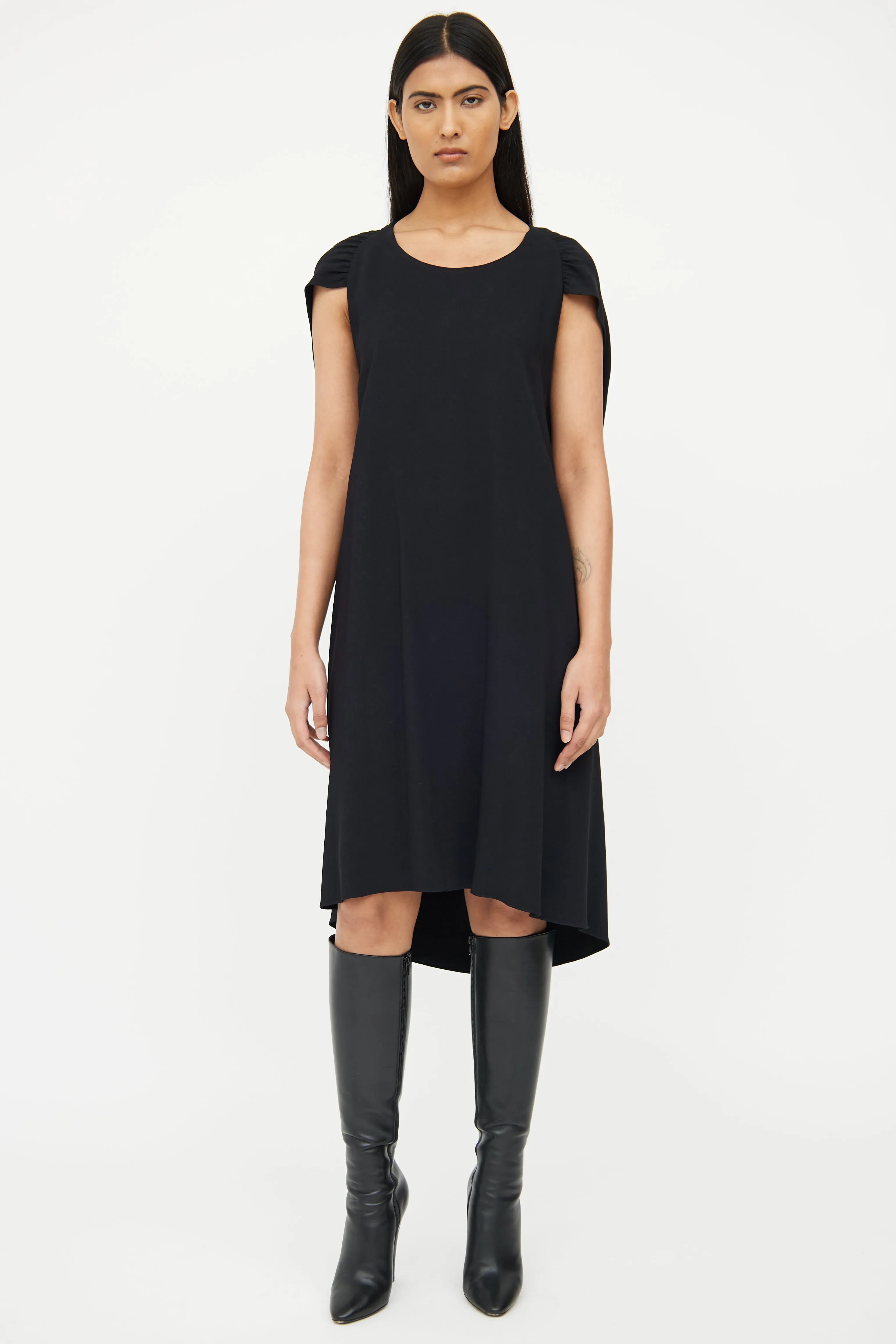 Black Dada Cape Sleeve Dress