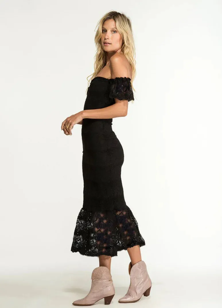 Black Dixie Lace Midi