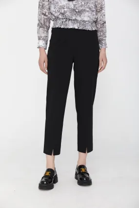 Black Slim-fit Straight Leg Pants