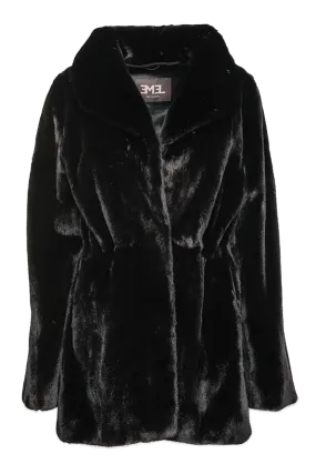 Blackglama Mid-Length Mink Fur Coat-Shawl Collar