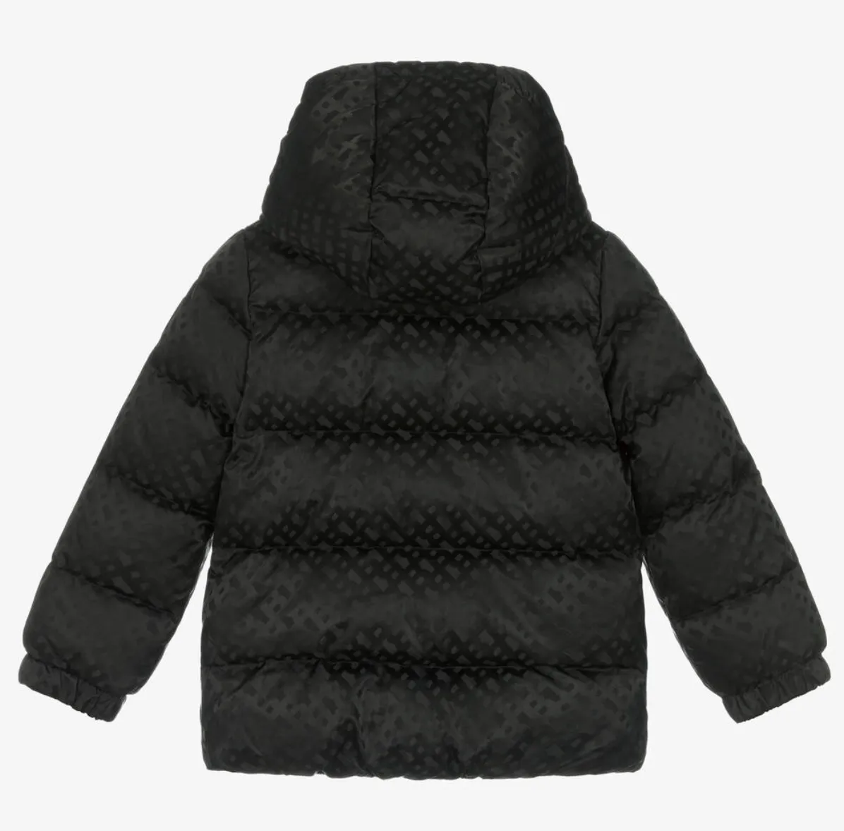 Boss Boys Black Monogram Puffer Jacket