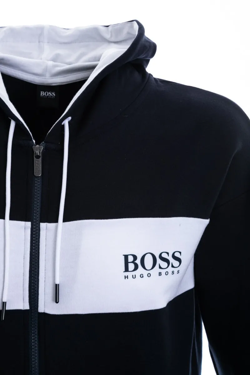 BOSS Fashion Jacket Hood in Navy