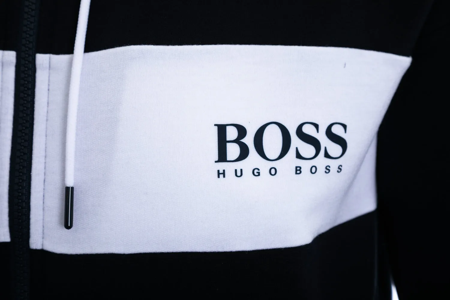 BOSS Fashion Jacket Hood in Navy