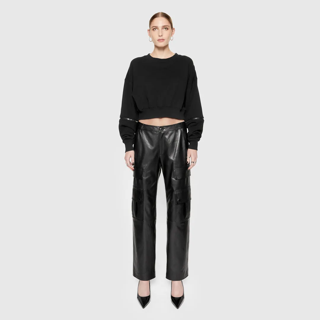 Bowie Leather Cargo Pant