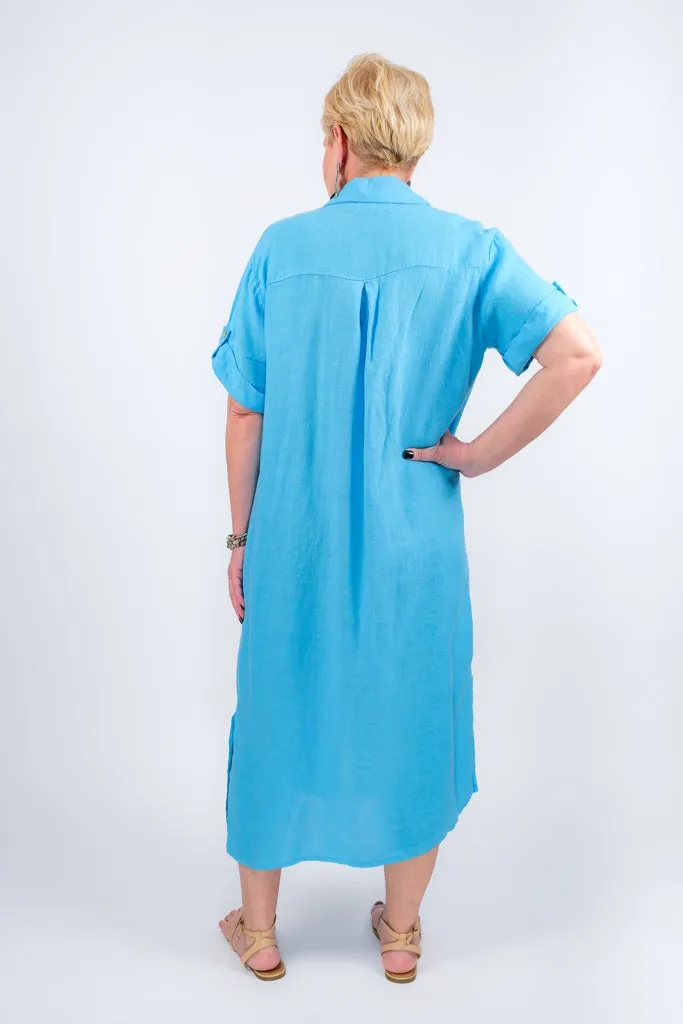 Briar Linen Button Front Dress (DQ102)