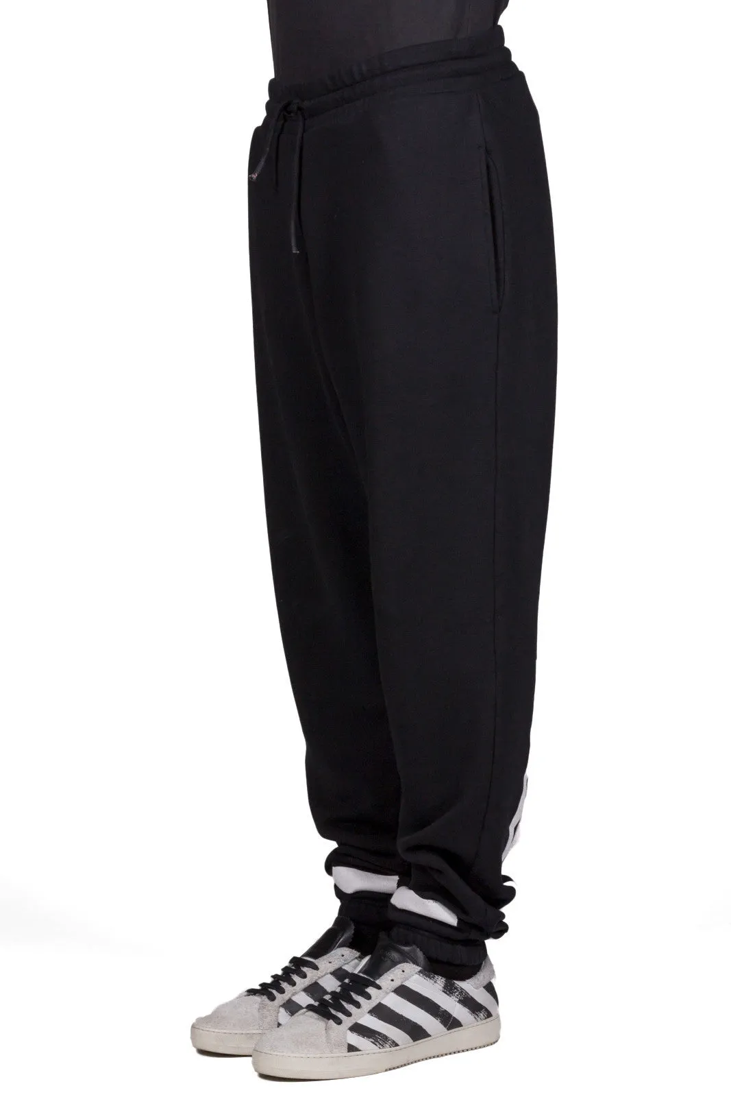 Brushed Diagonals Pants Black