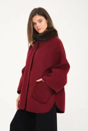 Burgundy Wool Coat