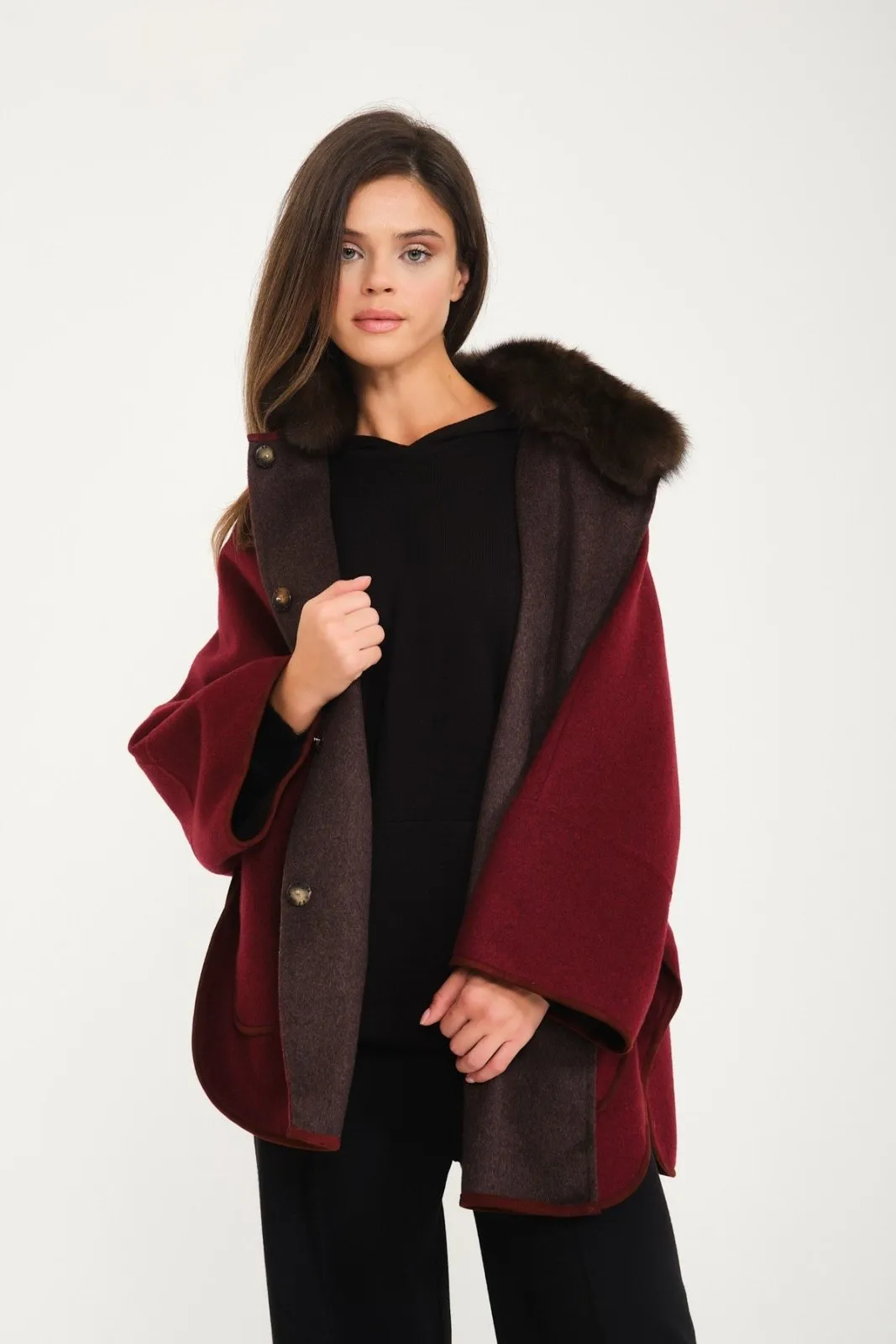 Burgundy Wool Coat