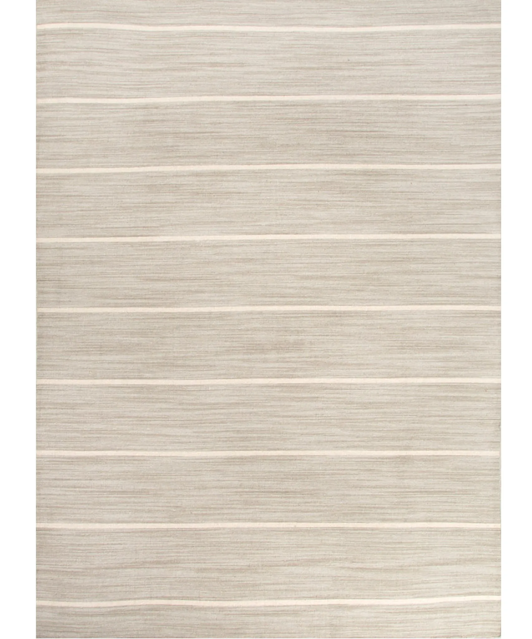 Cape Cod Stripe Flat Weave Rug, Light Gray