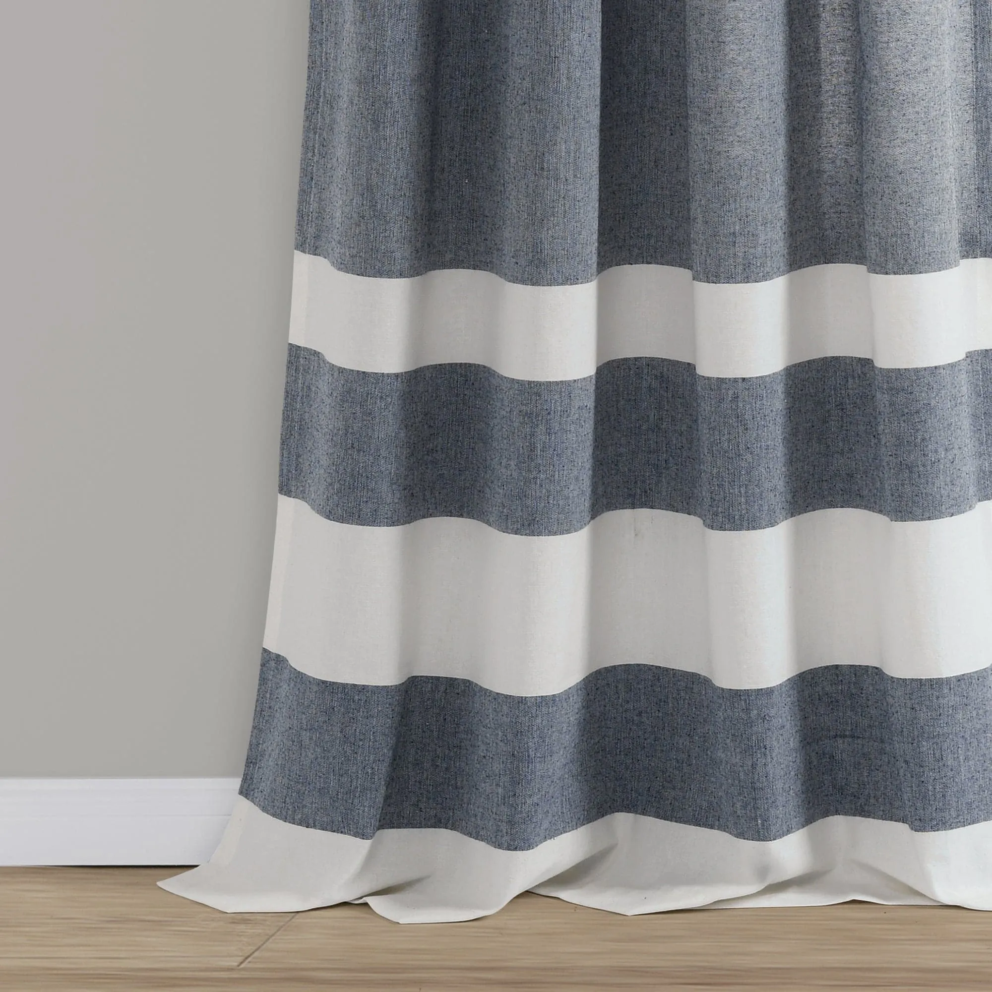 Cape Cod Stripe Yarn Dyed Cotton Window Curtain Panel Set