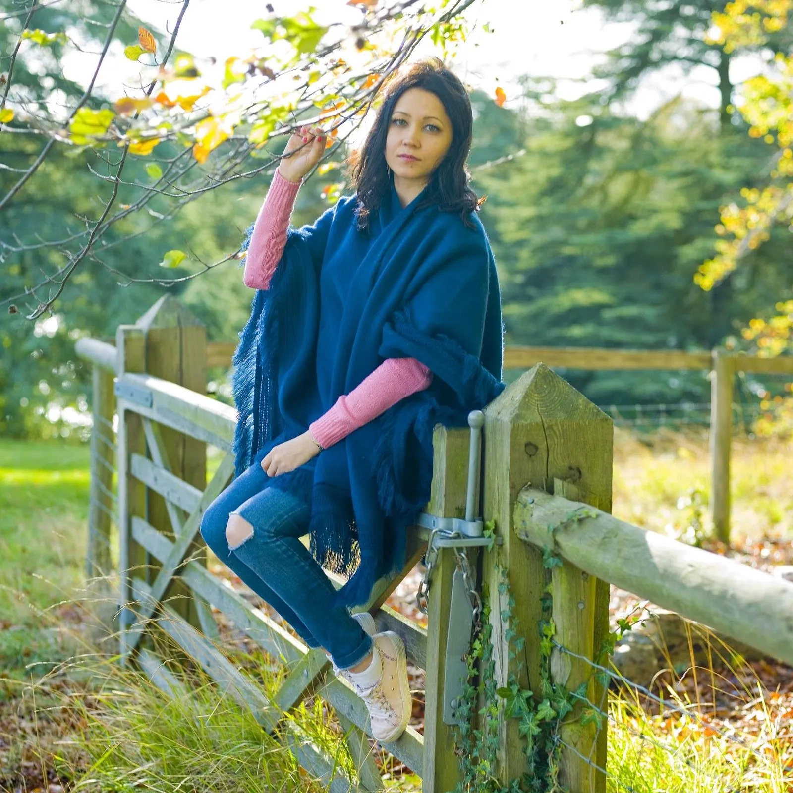 Cape Wrap Solid Alpaca Poncho