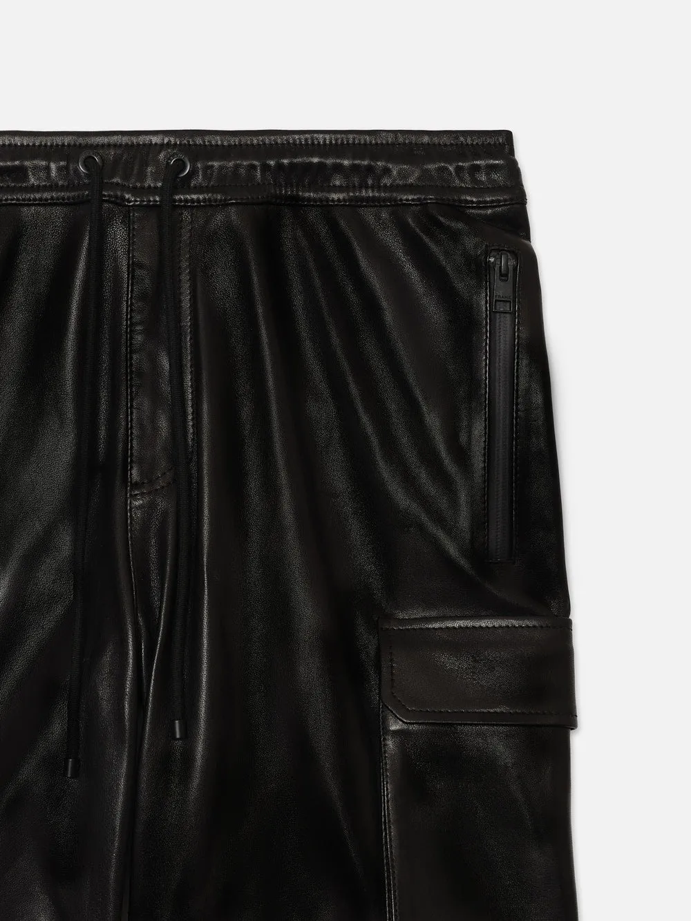 Cargo Leather Pant -- Noir