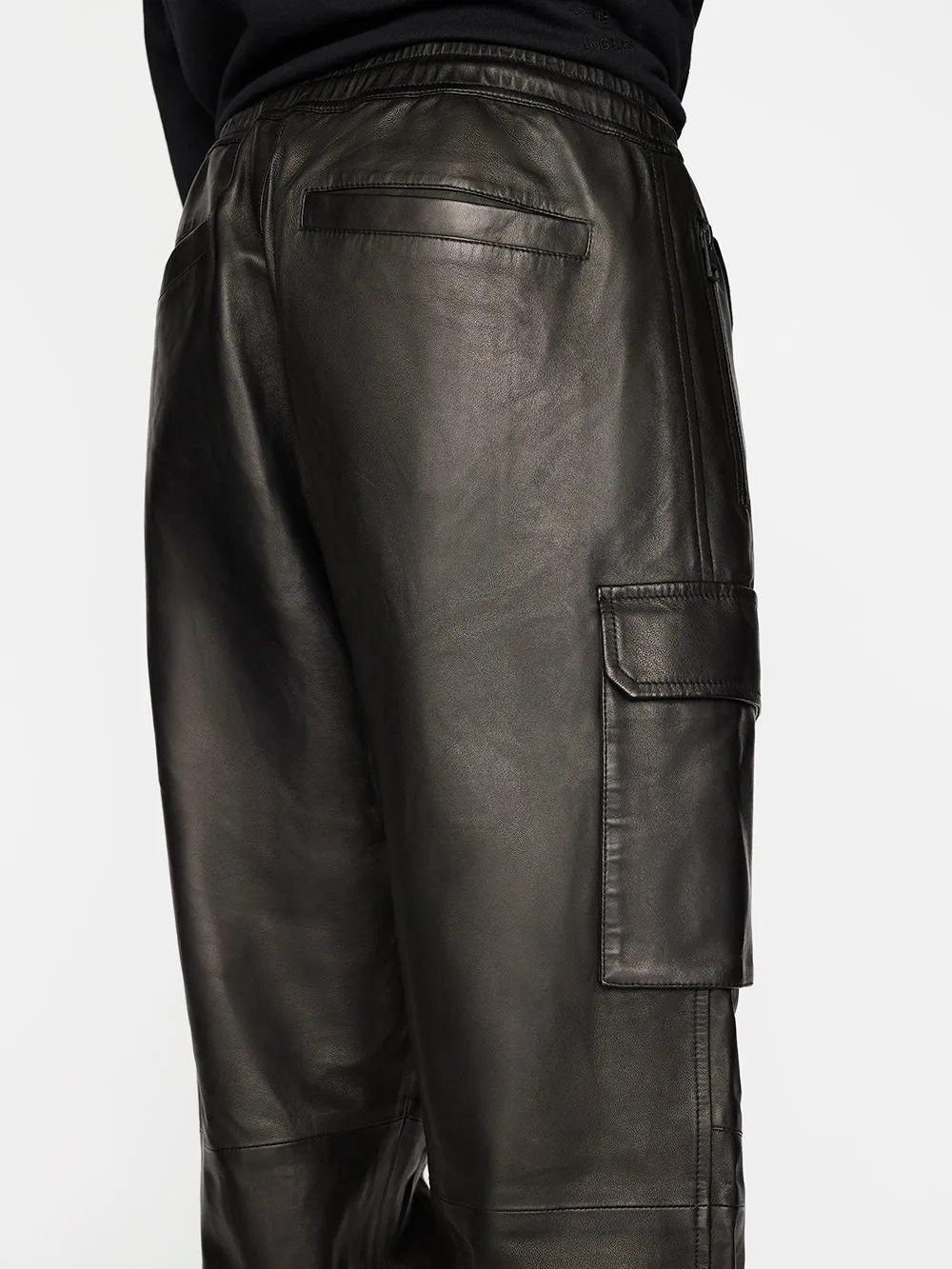 Cargo Leather Pant -- Noir