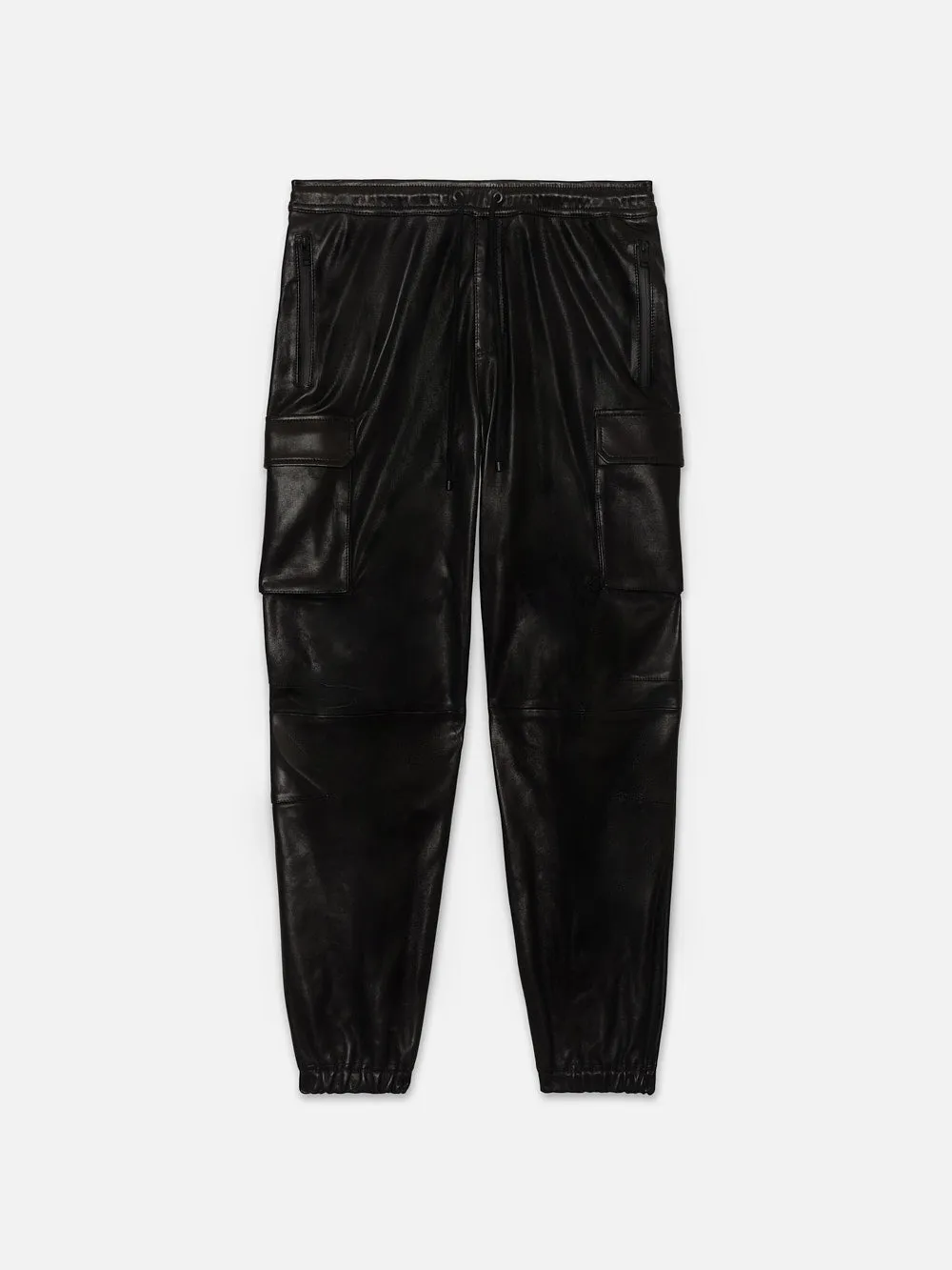 Cargo Leather Pant -- Noir