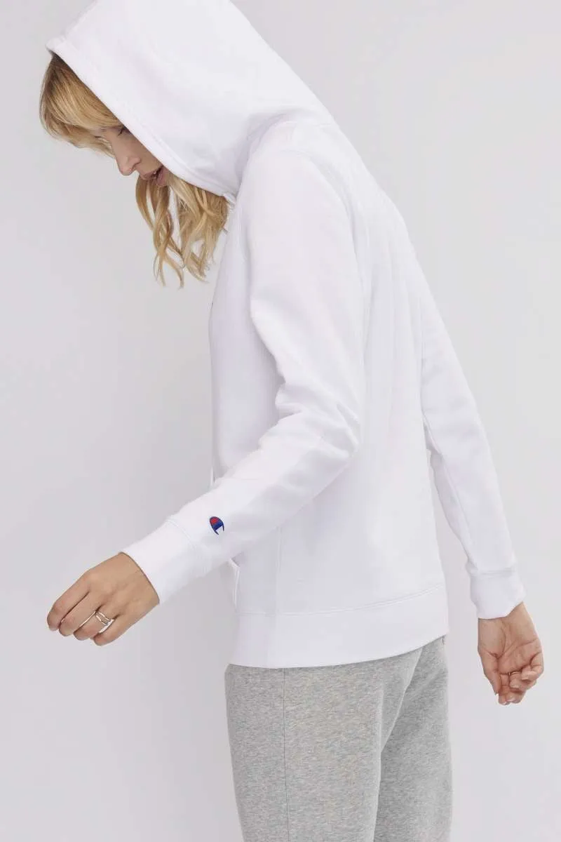 Champion Womens Script Hoodie - White