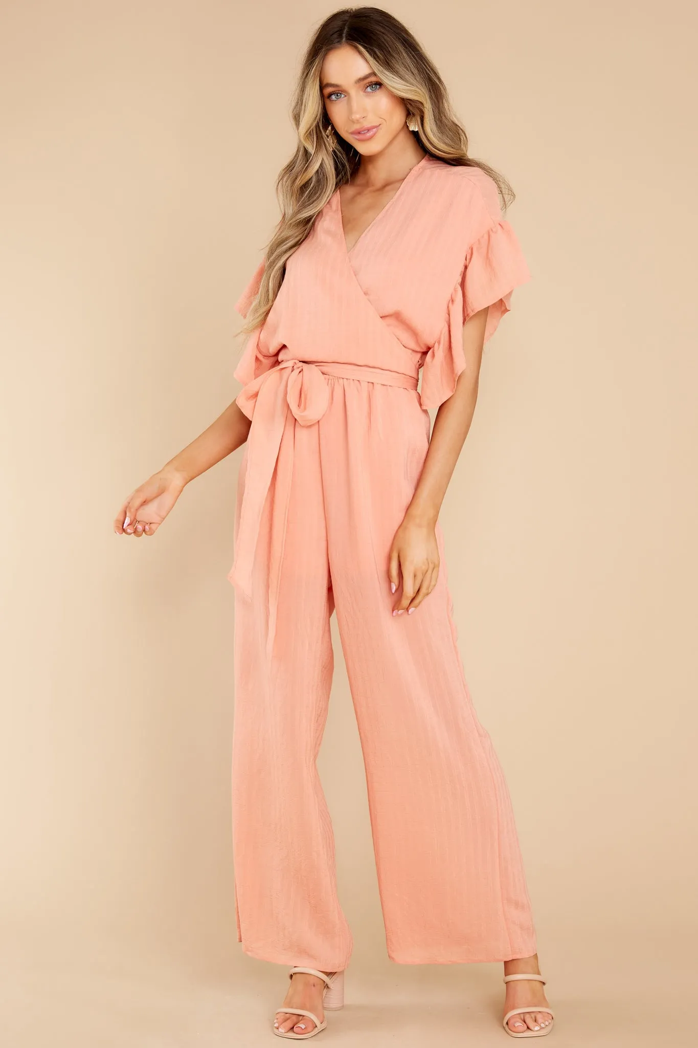 Change Your Destiny Peach Jumpsuit