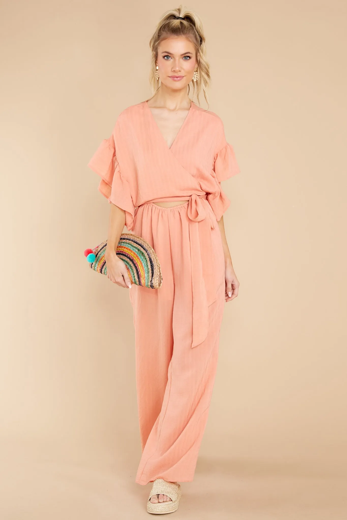 Change Your Destiny Peach Jumpsuit