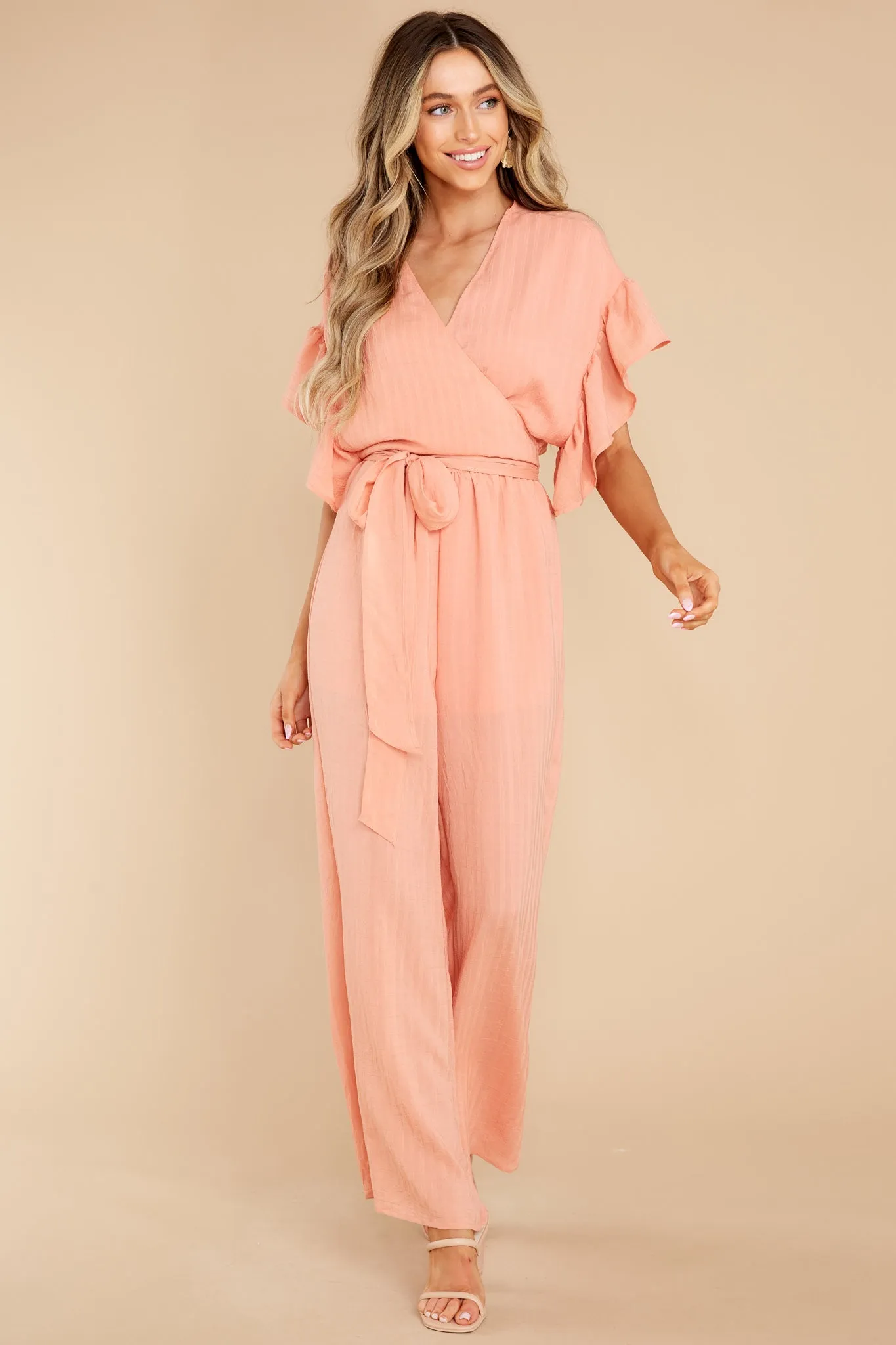 Change Your Destiny Peach Jumpsuit