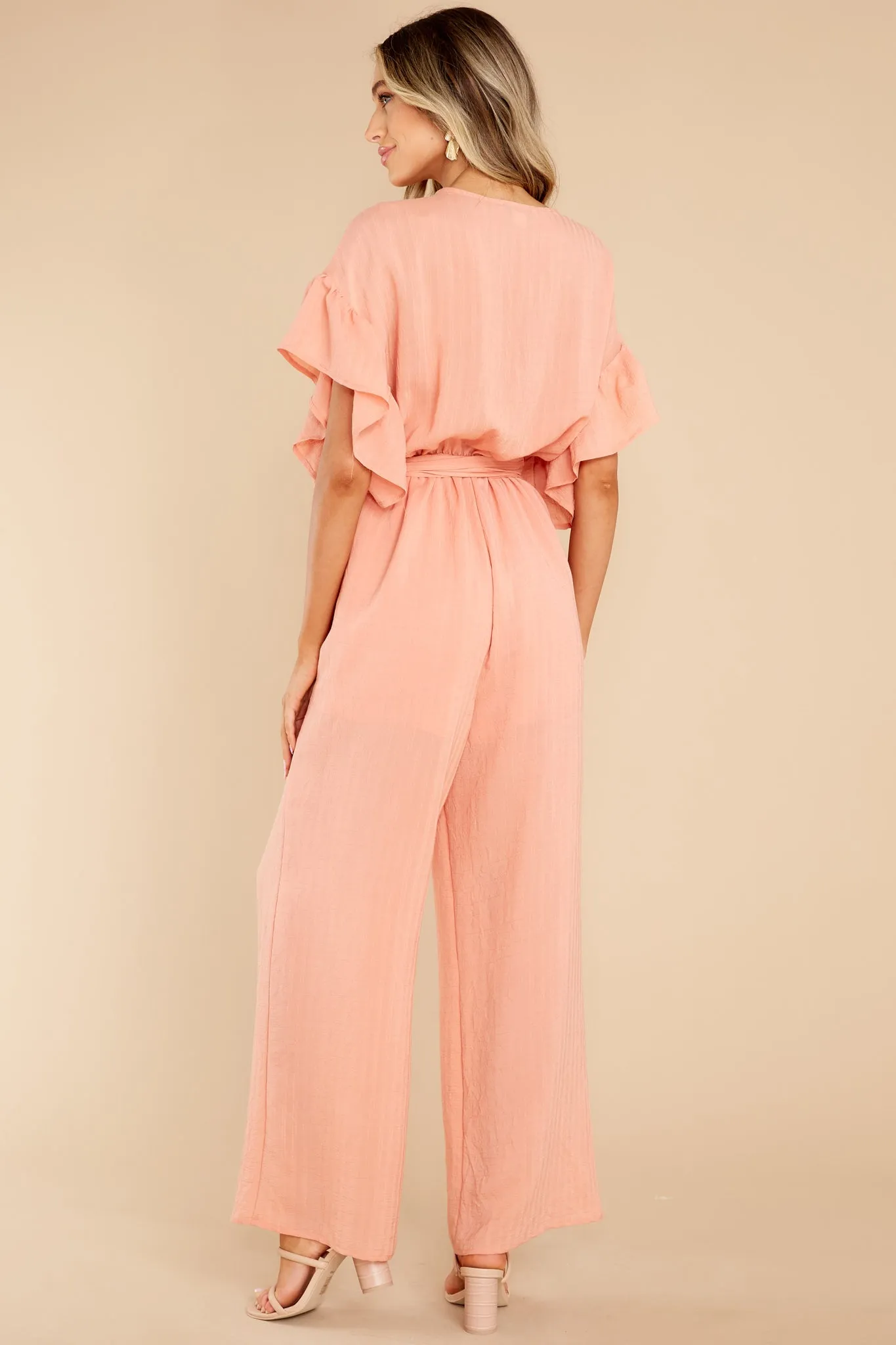 Change Your Destiny Peach Jumpsuit