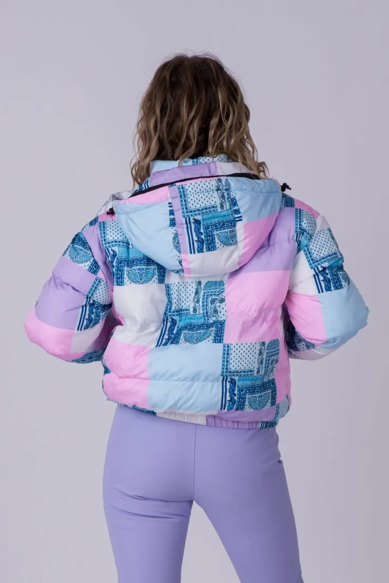 Chic Puffer Jacket -Patchwork