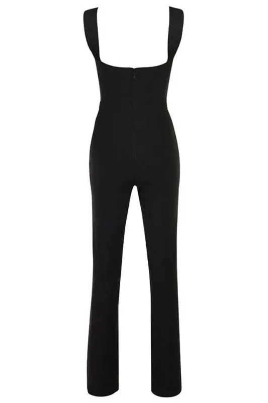 Chloe Bandage Pants Jumpsuit - Classic Black