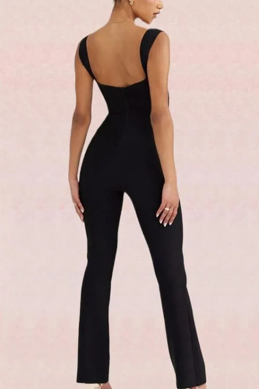 Chloe Bandage Pants Jumpsuit - Classic Black