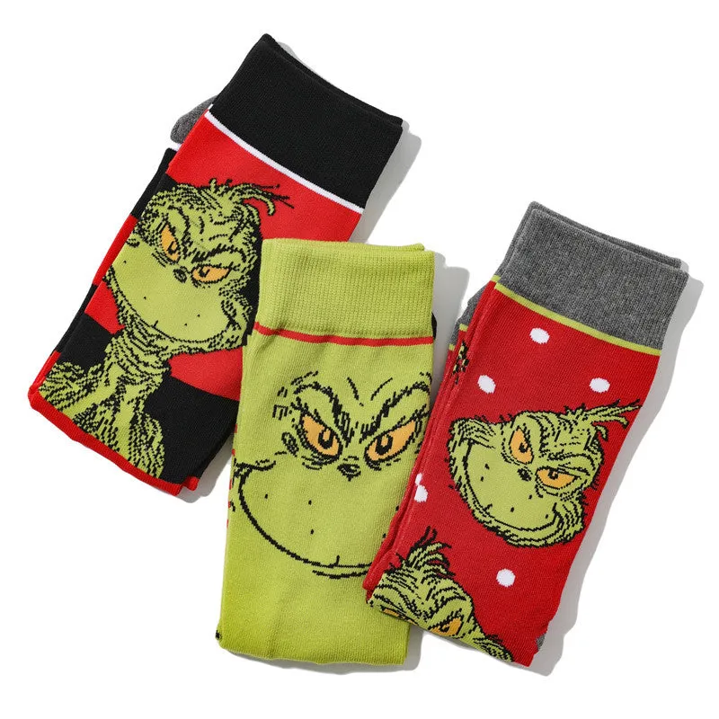 🎅Christmas Sale🎄 Grinch Men's Christmas Fun Socks