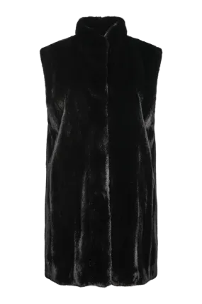 Classic Plus Size Vertical Mink Vest